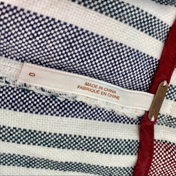 Free People vertical stripe linen ankle pants sz 0 - Picture 4 of 7